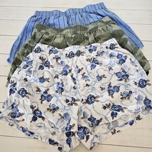 Women's Boxer Pajama Shorts - Wild Fable 3 Pack